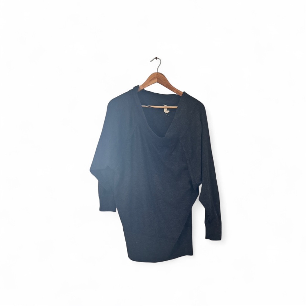 Free People Charcoal Knit Top - Picture 2 of 4